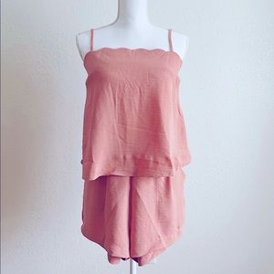 SOLD - NWT Scallop Tank with Shorts Set - M
